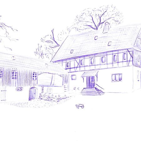 Mothsgut - Moderne Ferienwohnung Auf Dem Bauernhof Im Erzgebirge Oelsnitz  Bagian luar foto